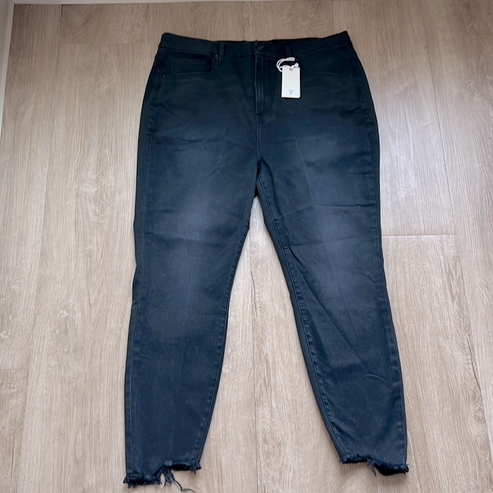 NWT Good American Women’s Black Denim Skinny Jeans Size 20
